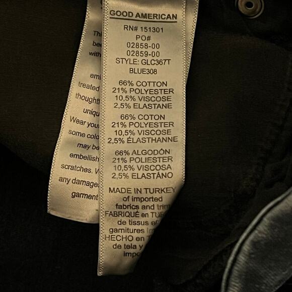 Good American Good Legs Skinny Jeans Distressed Knee Size 4/27 - Picture 5 of 7